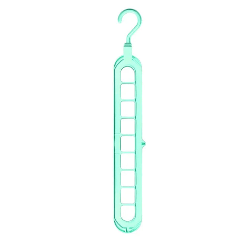 1/2Pcs 9 Holes Clothes Coat Hanger Organizer Multi-Port Support Drying Racks Plastic Cabinet Storage Rack Hangers for Clothes