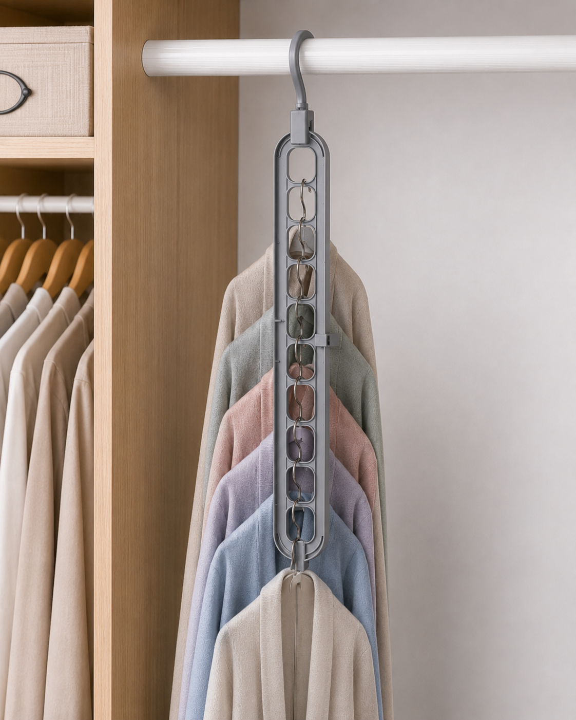 Le Hangorack chargé, usage vertical